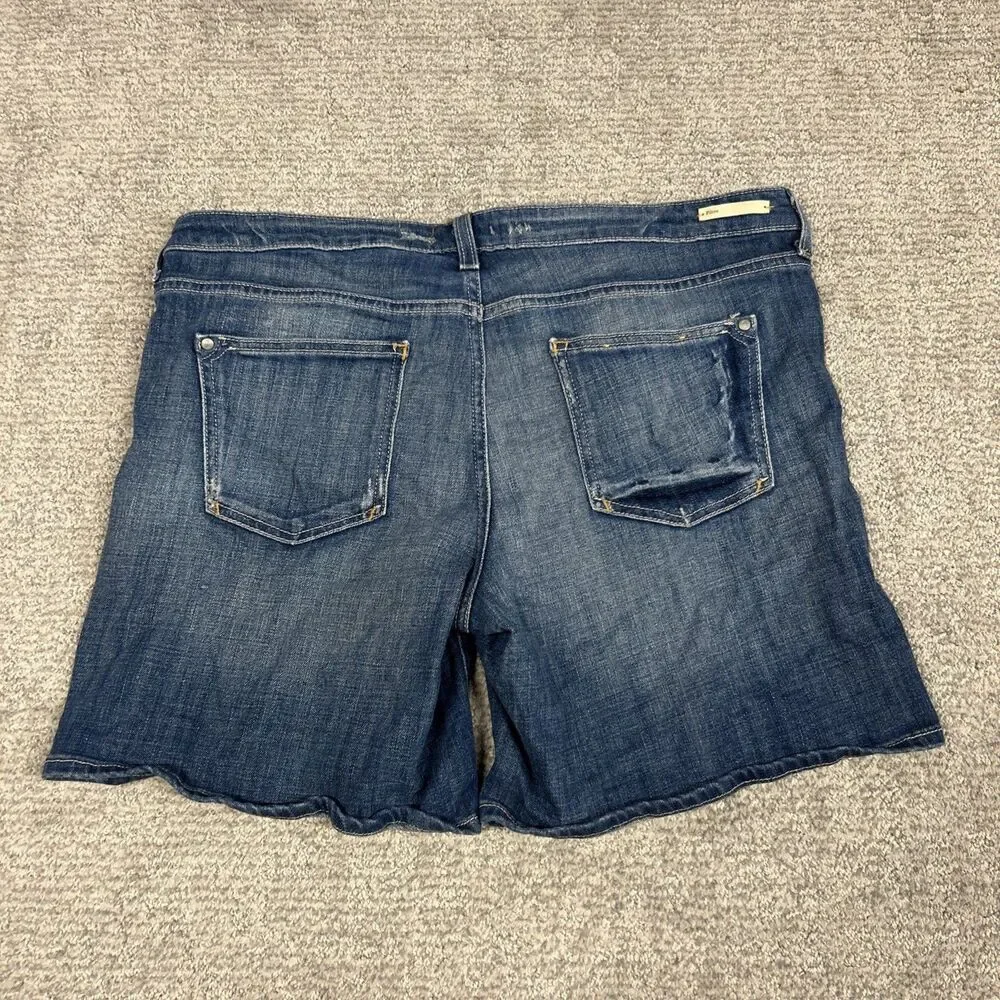 Anthropologie Pilcro Jean Shorts Womens 32 Denim Bermuda Stretch Pockets 36x7 - Picture 5 of 7